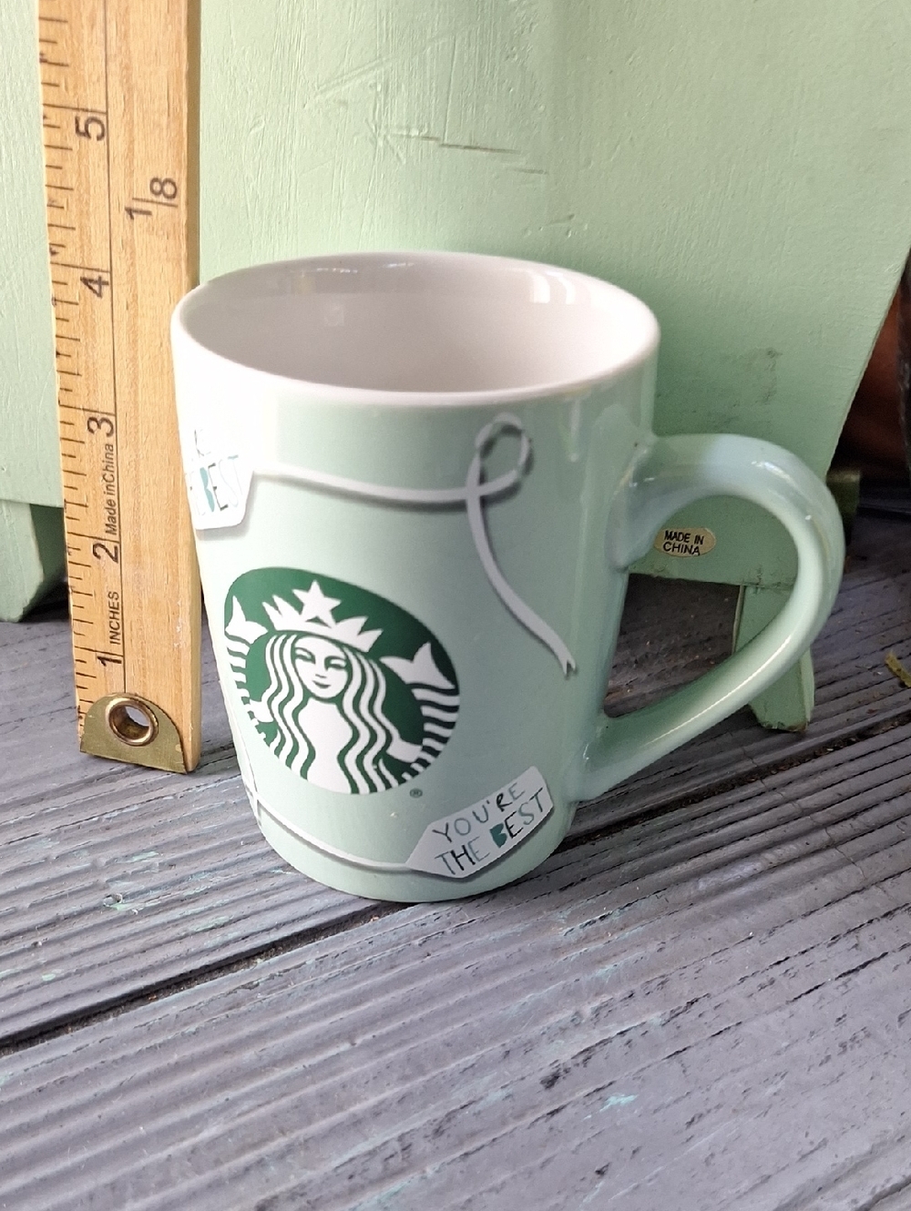 Starbucks Mint Green Ceramic Mug"You're The Best" Text 2020 - Picture 7 of 7